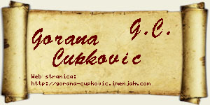 Gorana Čupković vizit kartica